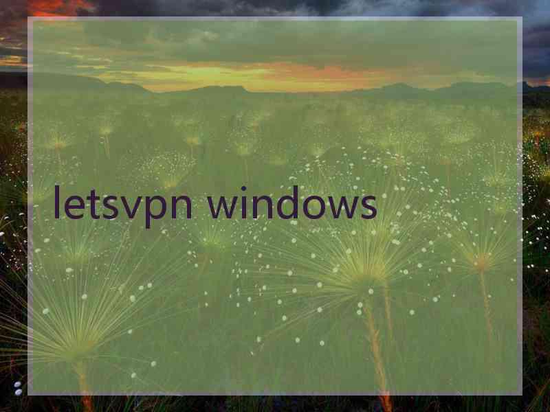 letsvpn windows