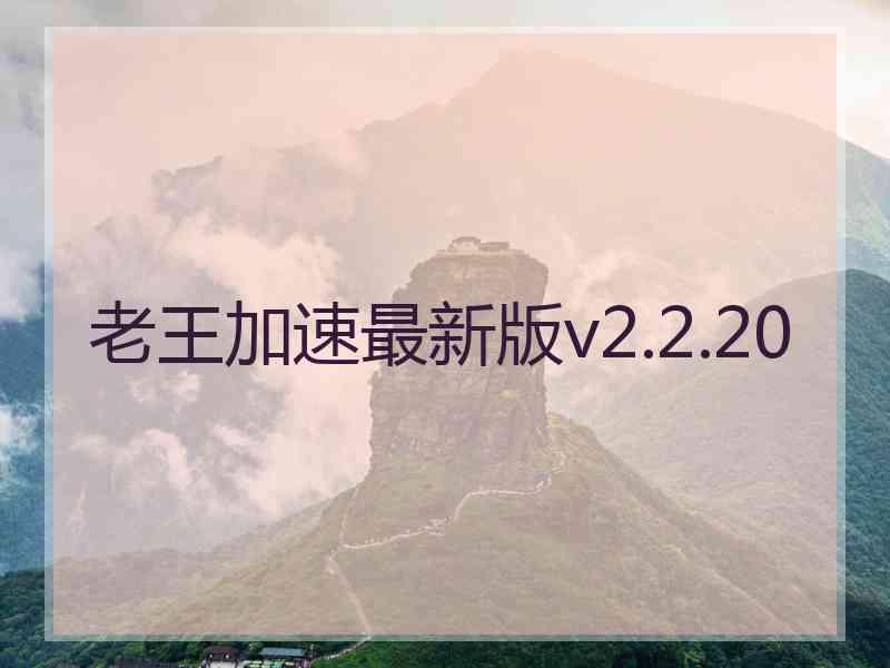 老王加速最新版v2.2.20