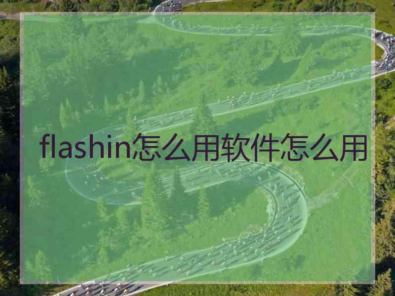 flashin怎么用软件怎么用 flashin怎么用软件怎么用