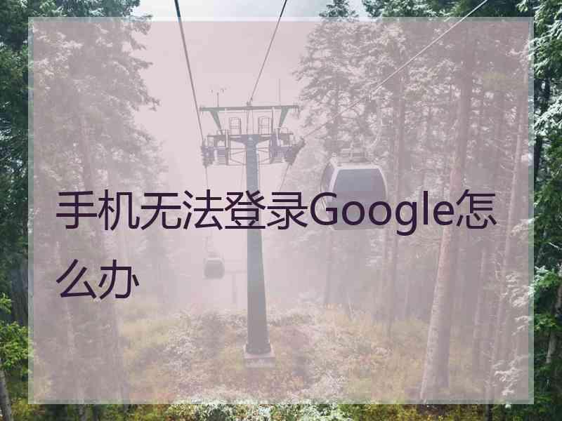 手机无法登录Google怎么办