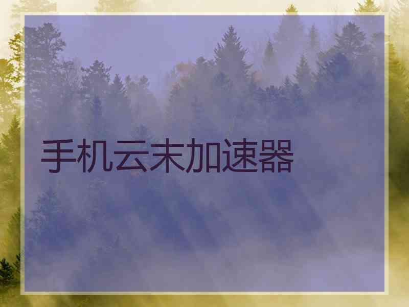 手机云末加速器
