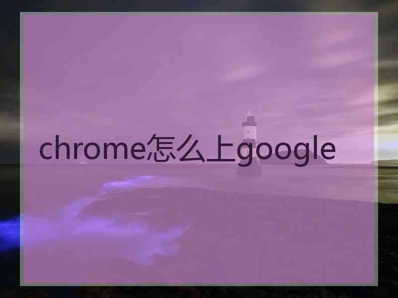chrome怎么上google