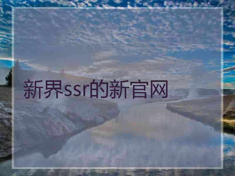 新界ssr的新官网