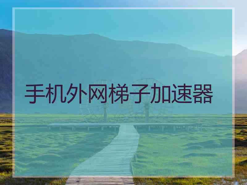 手机外网梯子加速器