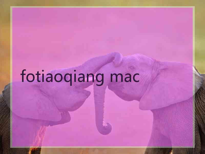 fotiaoqiang mac