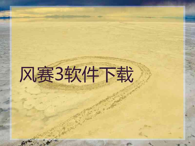 风赛3软件下载