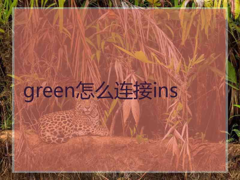 green怎么连接ins