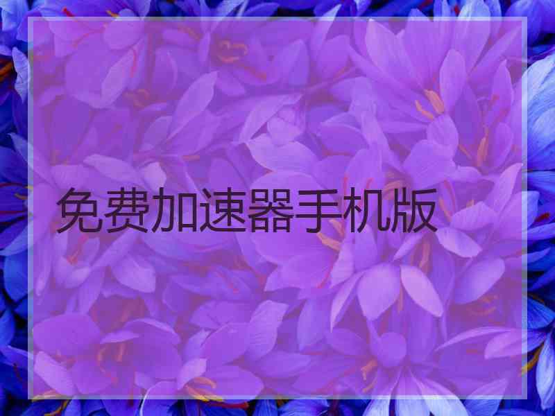免费加速器手机版