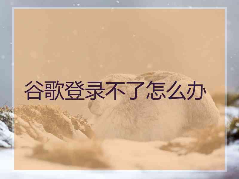 谷歌登录不了怎么办