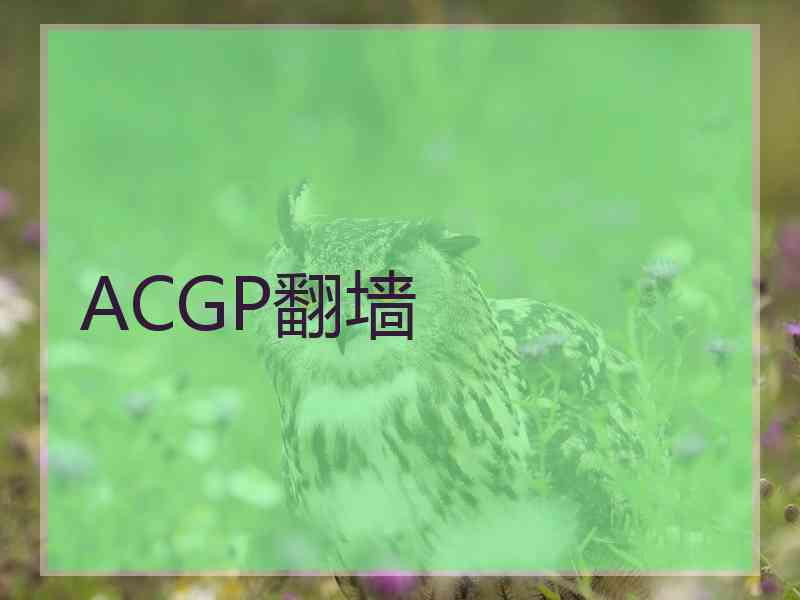 ACGP翻墙