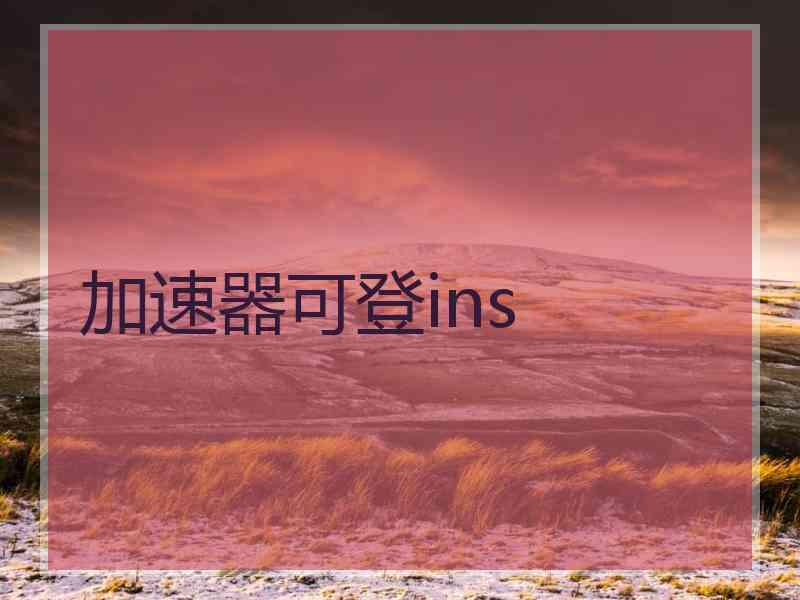 加速器可登ins