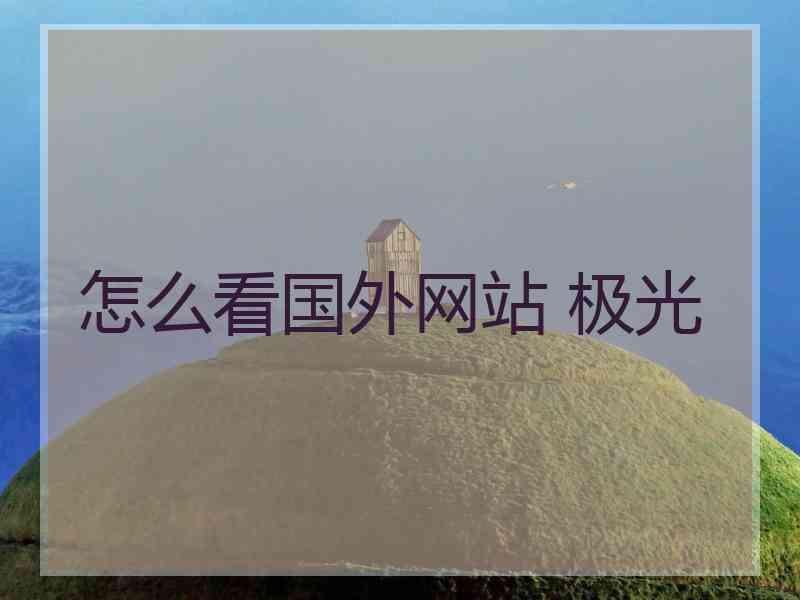 怎么看国外网站 极光