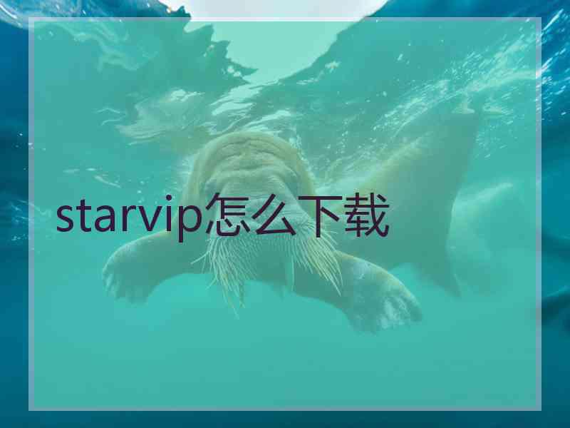 starvip怎么下载