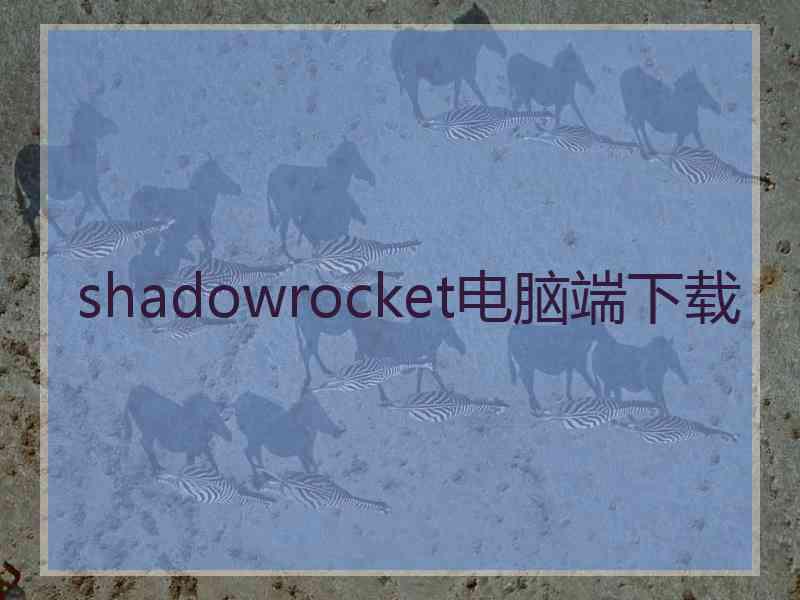 shadowrocket电脑端下载