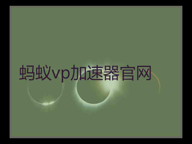 蚂蚁vp加速器官网