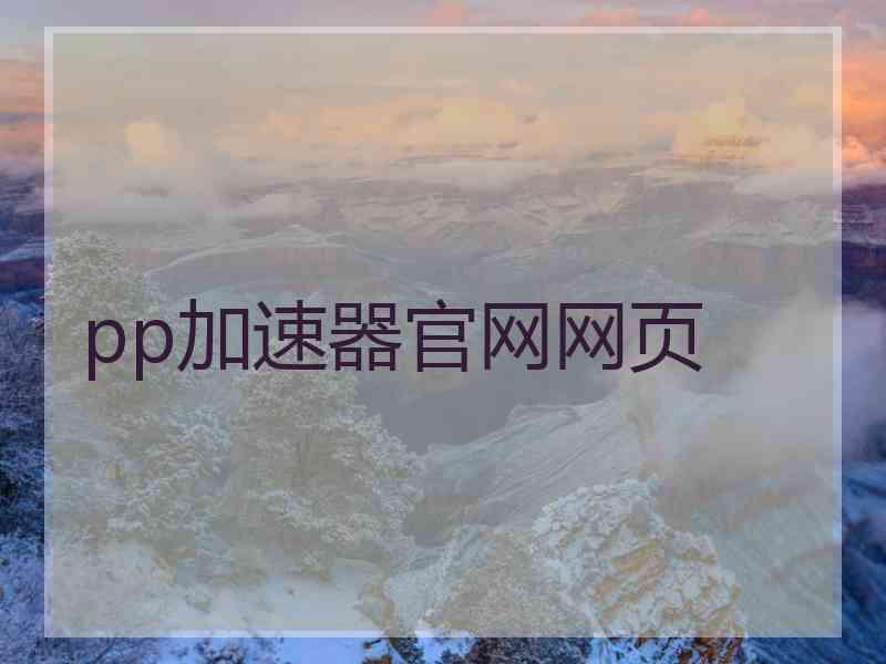pp加速器官网网页