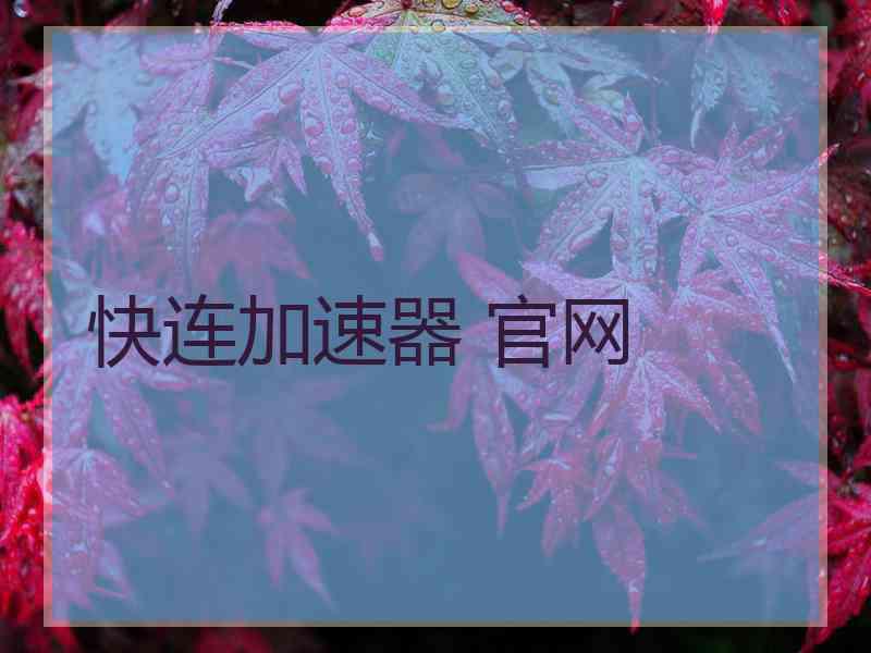 快连加速器 官网