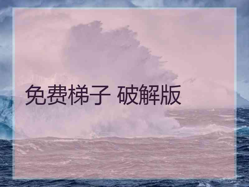 免费梯子 破解版