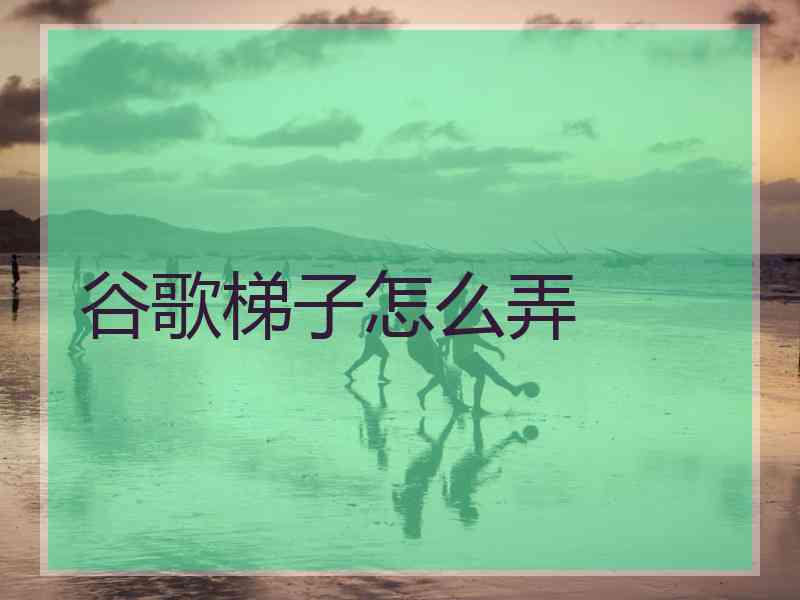 谷歌梯子怎么弄