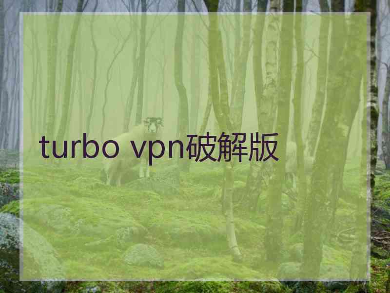 turbo vpn破解版