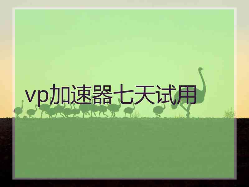 vp加速器七天试用