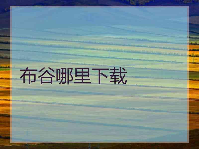 布谷哪里下载