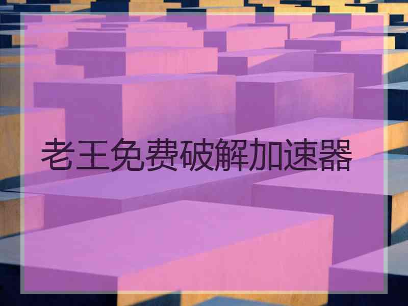 老王免费破解加速器
