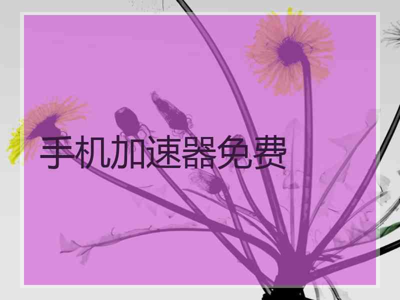 手机加速器免费