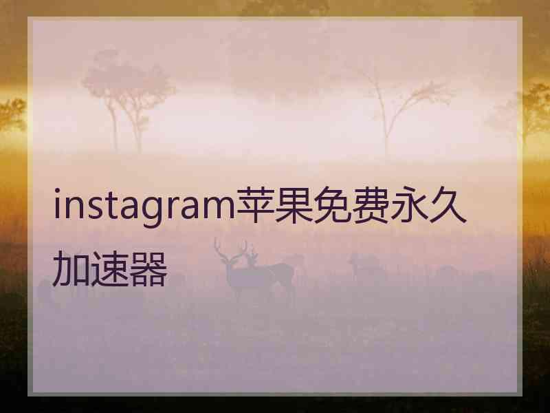 instagram苹果免费永久加速器