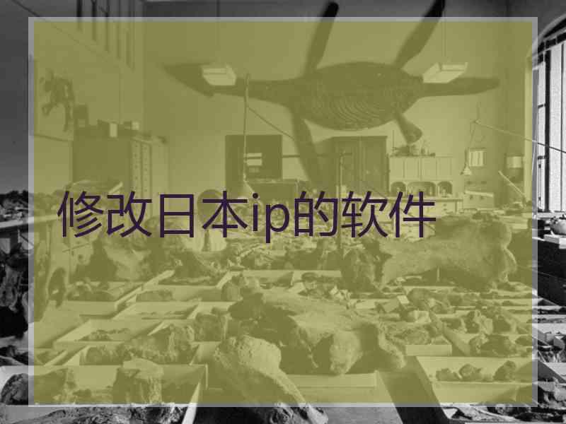 修改日本ip的软件