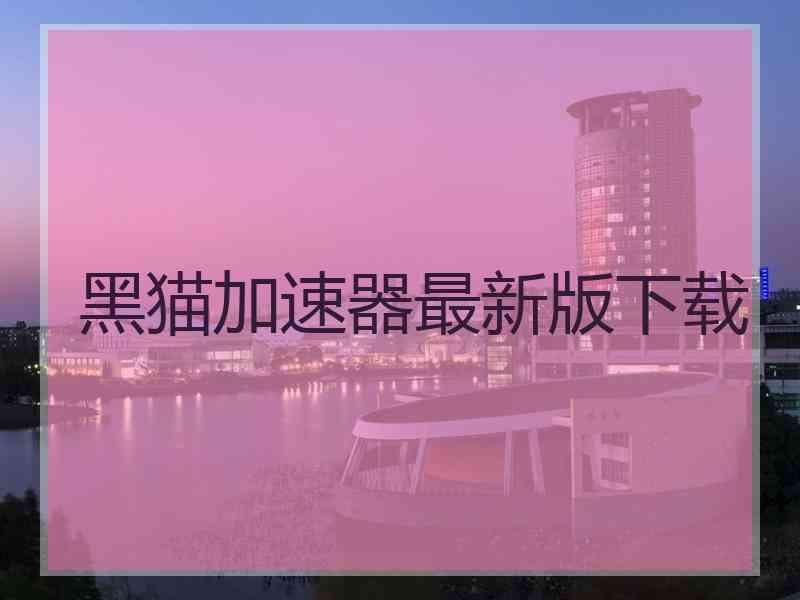 黑猫加速器最新版下载