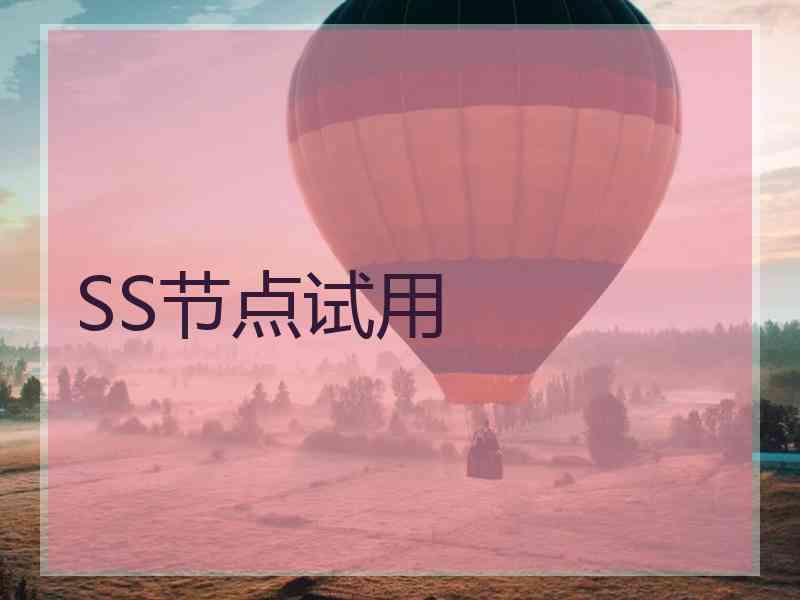 SS节点试用