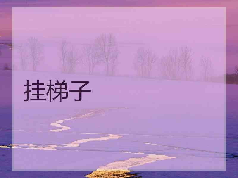 挂梯子