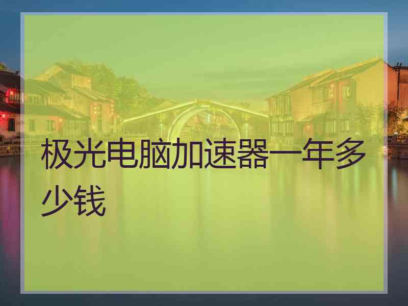 极光电脑加速器一年多少钱