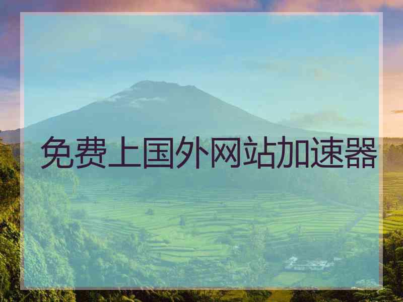 免费上国外网站加速器