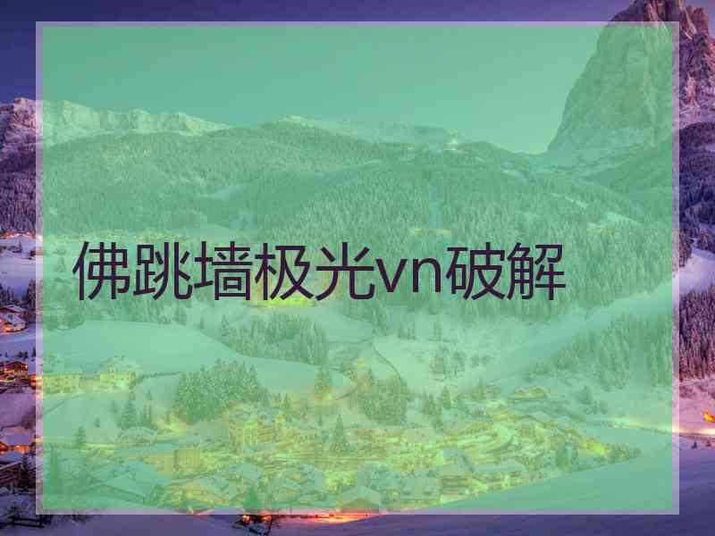 佛跳墙极光vn破解