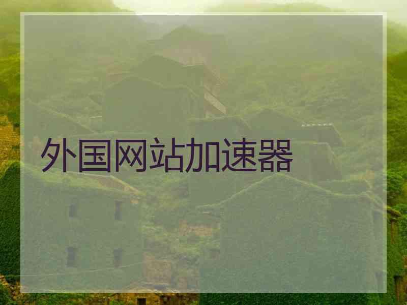 外国网站加速器