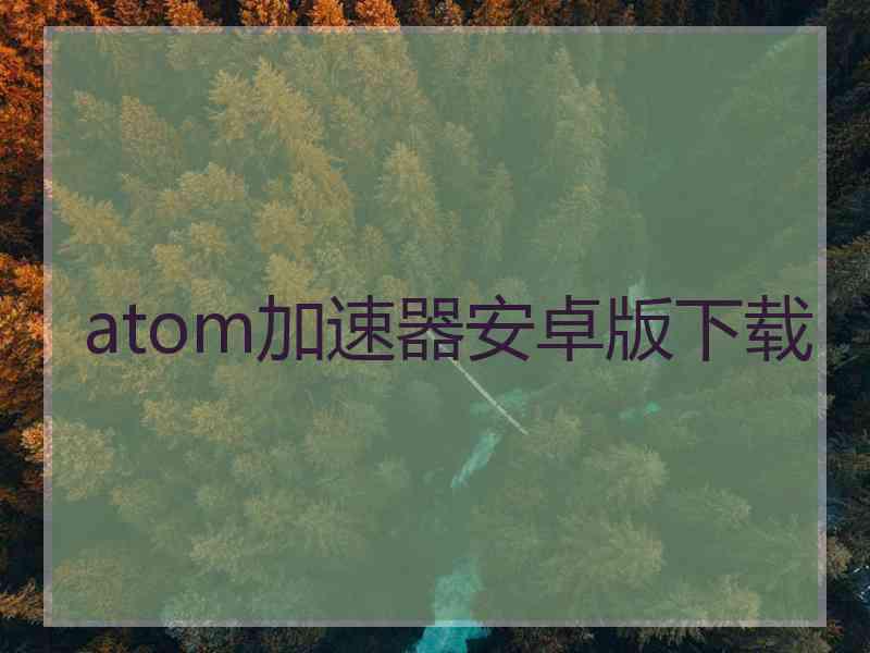 atom加速器安卓版下载