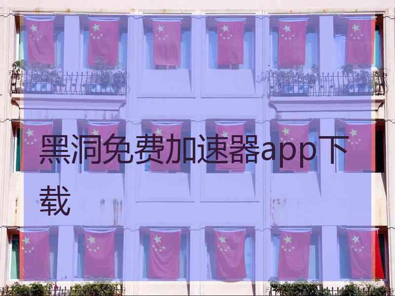 黑洞免费加速器app下载