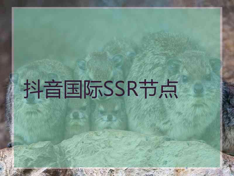 抖音国际SSR节点