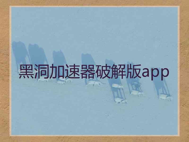黑洞加速器破解版app