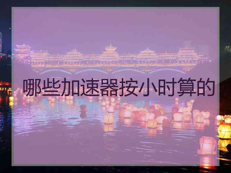 哪些加速器按小时算的