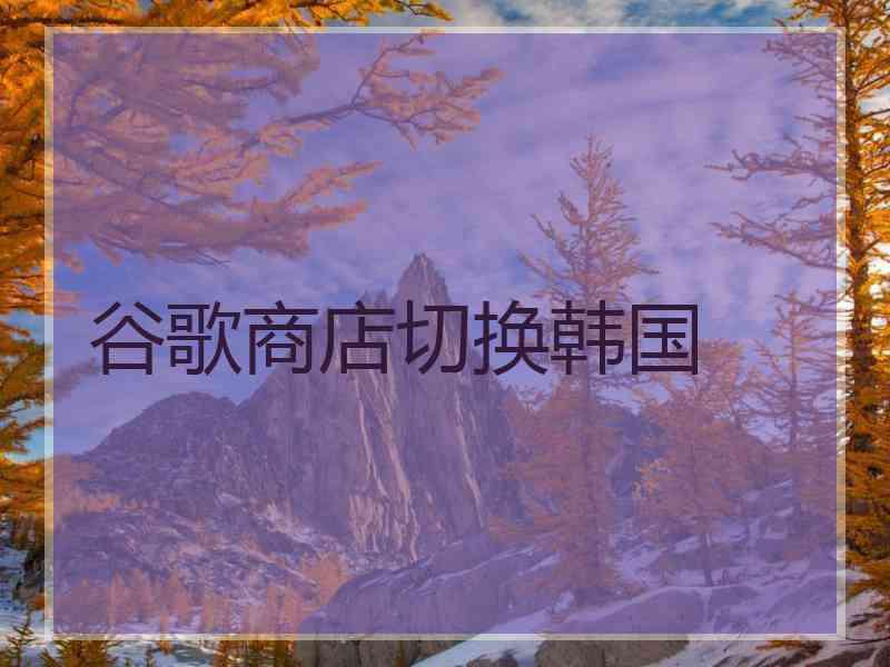 谷歌商店切换韩国
