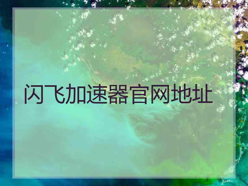 闪飞加速器官网地址