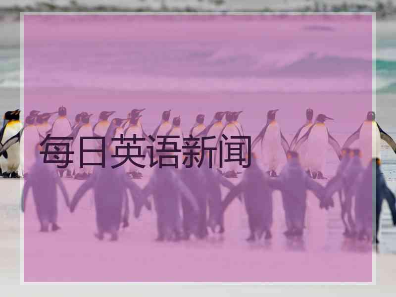 每日英语新闻