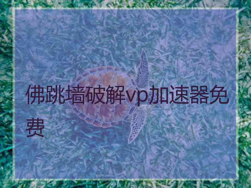 佛跳墙破解vp加速器免费