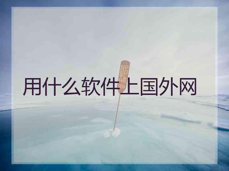 用什么软件上国外网