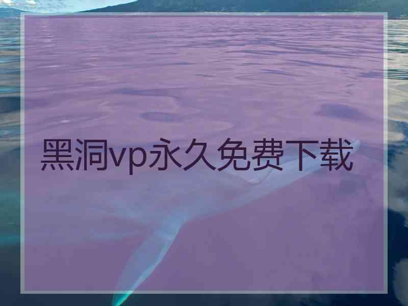 黑洞vp永久免费下载