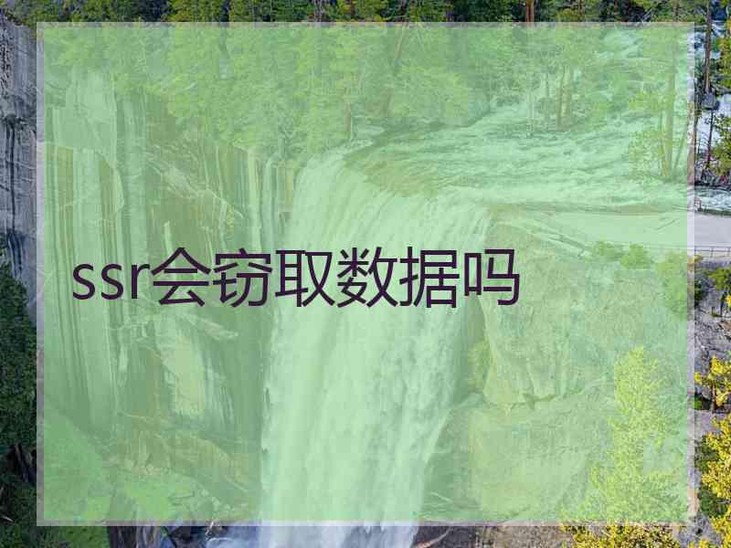 ssr会窃取数据吗