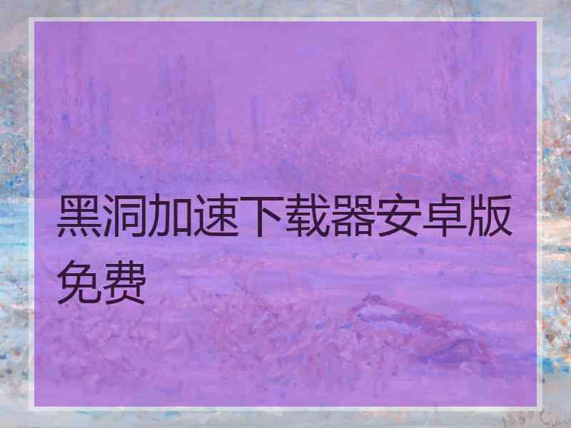 黑洞加速下载器安卓版免费